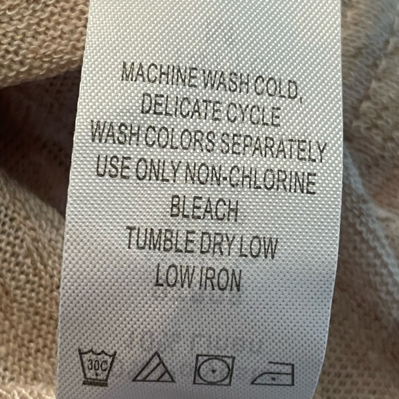 Woman Within open front cardigan, beige, size 14/16 medium - Picture 6 of 6